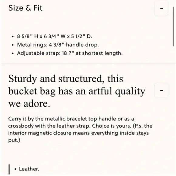 Excellent used condition! J.Crew Bracelet bucket bag in Italian leather. - Picture 8 of 8